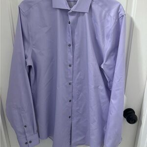 Calvin Klein Purple Dress Shirt with Pointed Collar